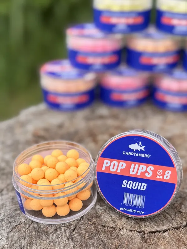 POP UPS, SQUID, orange, 8мм
